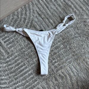 White Bikini Bottom with Side Ties